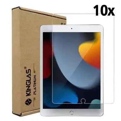 Kinglas 10 Packs Tempered Glass Screen Protector For iPad 10.2 (2019) 10.2 (2020) 10.2 (2021) Air (2019) Pro 10.5 (2017) (with Wholesale Package) Kinglas