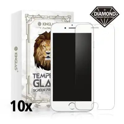 Kinglas 10 Packs Tempered Glass Screen Protector For iPhone 6 6S 7 8 (Diamond Glass & Japan Glue Upgrade) Kinglas