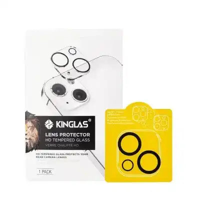 Kinglas Back Camera Lens HD Tempered Glass+Black Circle for iPhone 14 14 Max (Plus) Kinglas