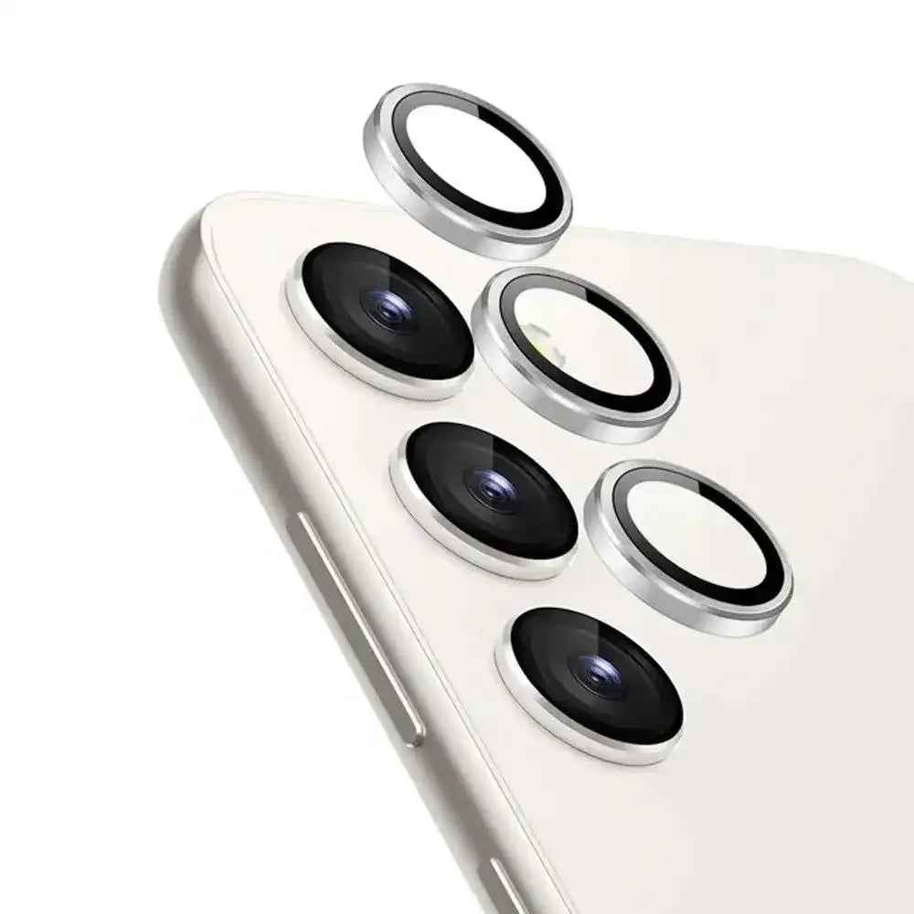 Kinglas Metal Ring HD Tempered Glass Camera Lens Protector Film for Samsung Galaxy S25