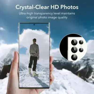 Kinglas Metal Ring HD Tempered Glass Camera Lens Protector Film for Samsung Galaxy S25