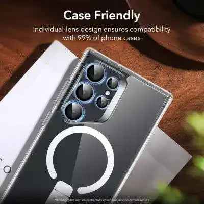 Kinglas Metal Ring HD Tempered Glass Camera Lens Protector Film for Samsung Galaxy S25