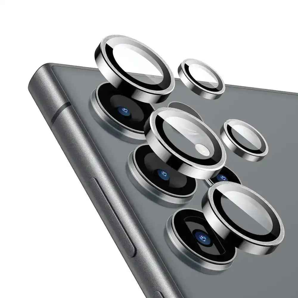 Kinglas Metal Ring HD Tempered Glass Camera Lens Protector Film for Samsung Galaxy S25 Ultra