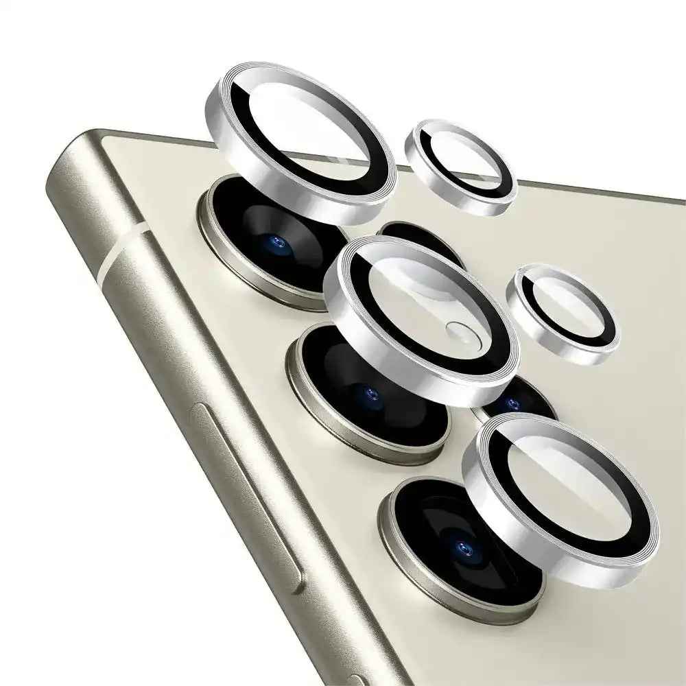 Kinglas Metal Ring HD Tempered Glass Camera Lens Protector Film for Samsung Galaxy S25 Ultra