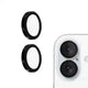 Kinglas Metal Ring HD Tempered Glass Camera Lens Protector Film for iPhone 16 / 16 Plus