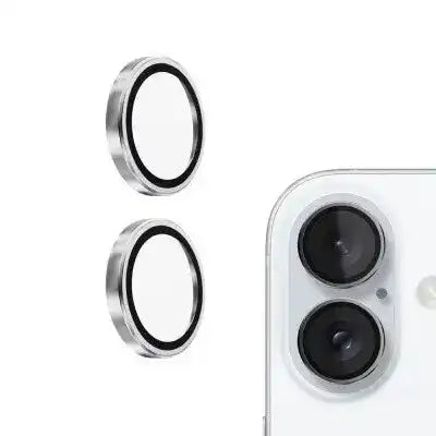 Kinglas Metal Ring HD Tempered Glass Camera Lens Protector Film for iPhone 16 / 16 Plus Kinglas