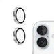 Kinglas Metal Ring HD Tempered Glass Camera Lens Protector Film for iPhone 16 / 16 Plus