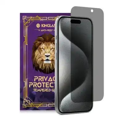 Kinglas Privacy Tempered Glass Screen Protector For iPhone 14 Pro Max Kinglas
