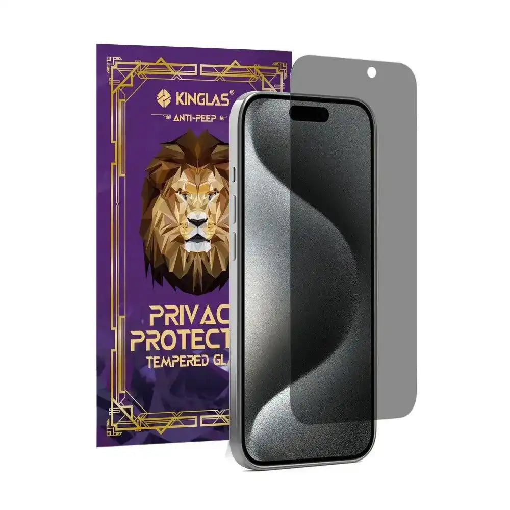 Kinglas Privacy Tempered Glass Screen Protector For iPhone 16 Kinglas