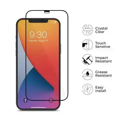 Kinglas Screen Printing Full Screen Black Edge Tempered Glass Screen Protector For iPhone 12 Pro Max Kinglas