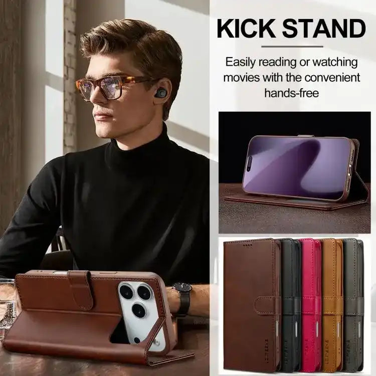 LC.IMEEKE Calf Texture Horizontal Flip Leather Case LC.IMEEKE