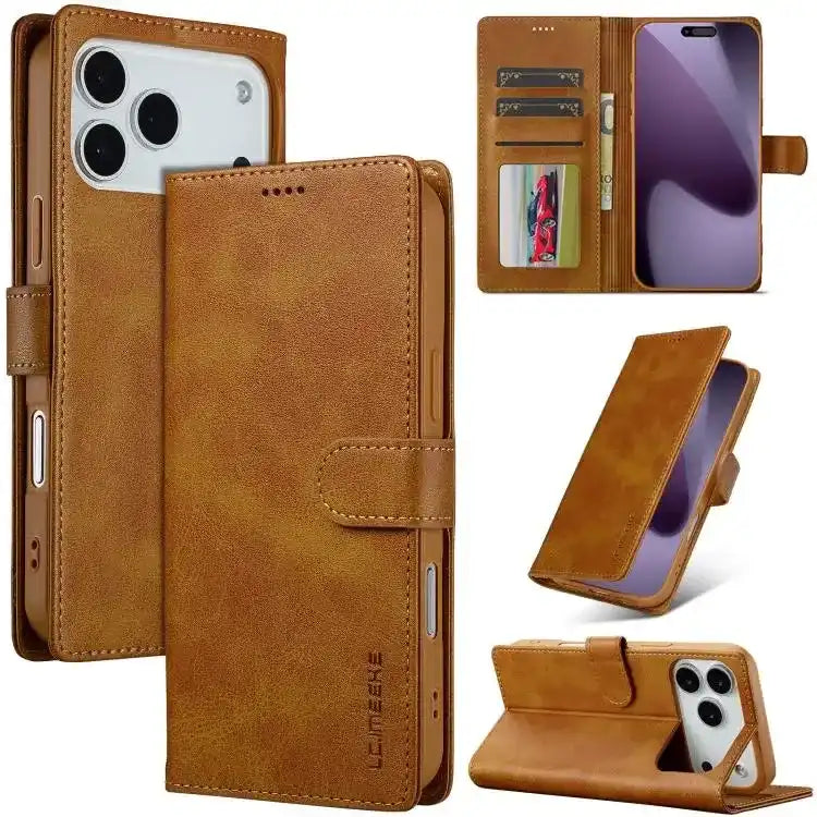 LC.IMEEKE Calf Texture Horizontal Flip Leather Case LC.IMEEKE