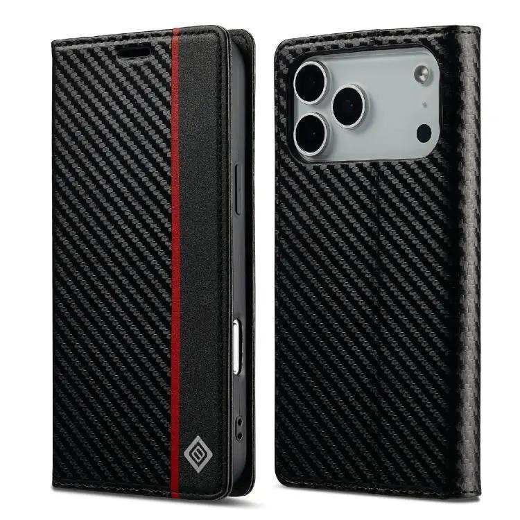 LC.IMEEKE Carbon Fiber Leather Phone Case LC.IMEEKE