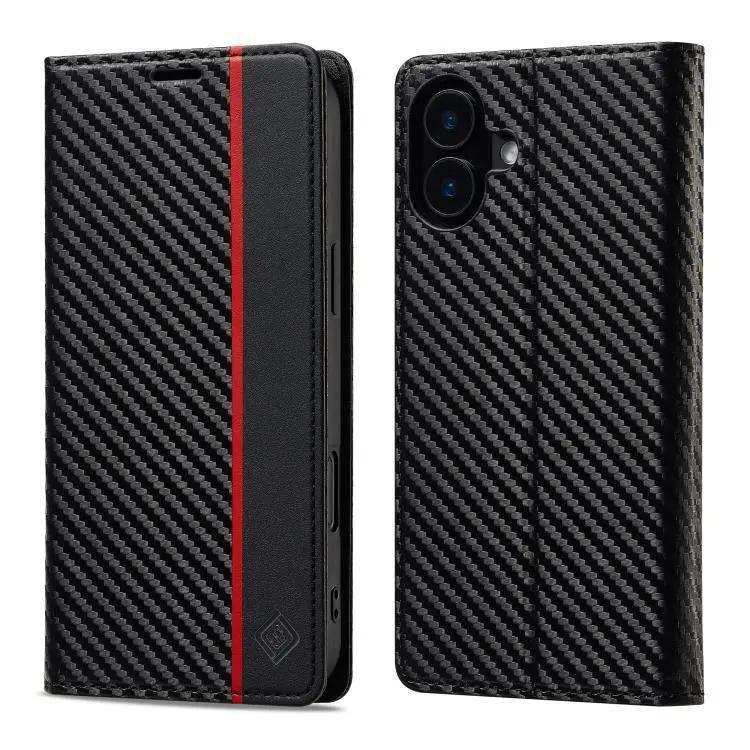 LC.IMEEKE Carbon Fiber Leather Phone Case LC.IMEEKE