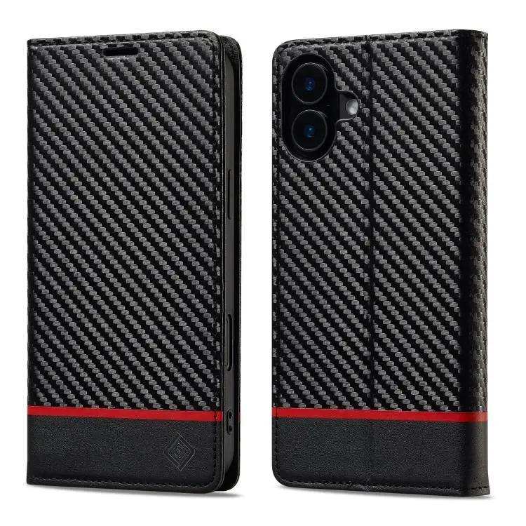 LC.IMEEKE Carbon Fiber Leather Phone Case LC.IMEEKE