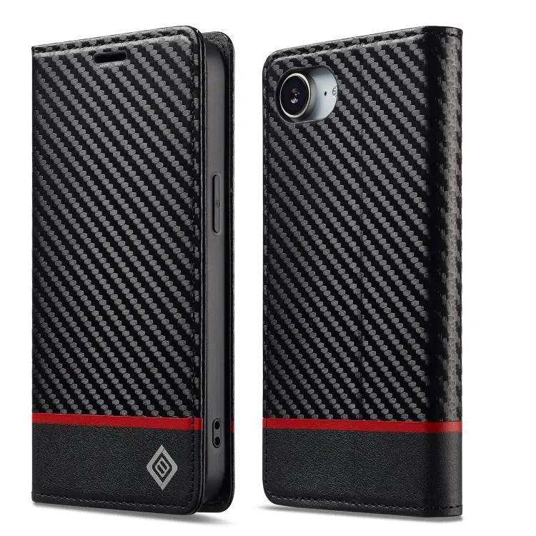 LC.IMEEKE Carbon Fiber Leather Phone Case LC.IMEEKE