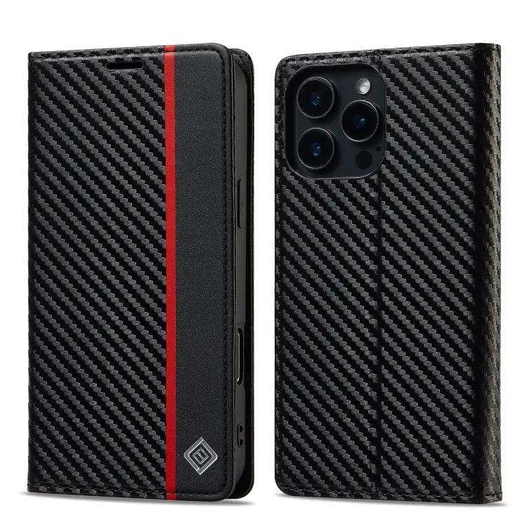 LC.IMEEKE Carbon Fiber Leather Phone Case LC.IMEEKE