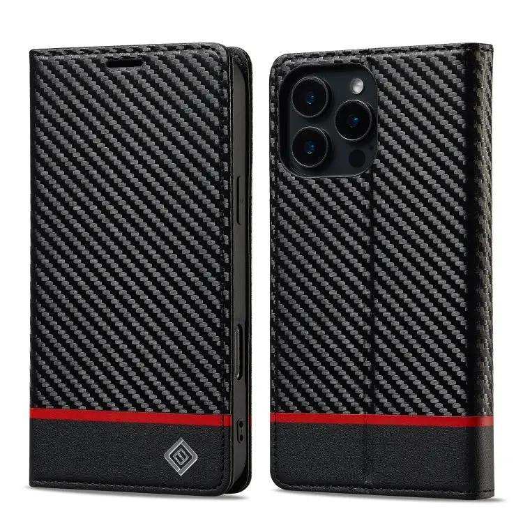 LC.IMEEKE Carbon Fiber Leather Phone Case LC.IMEEKE