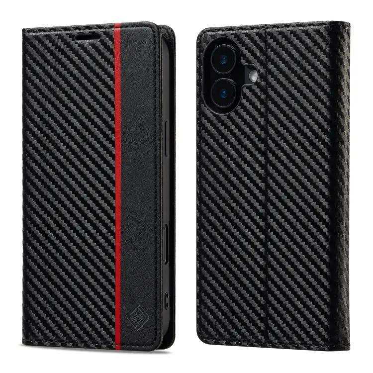LC.IMEEKE Carbon Fiber Leather Phone Case LC.IMEEKE
