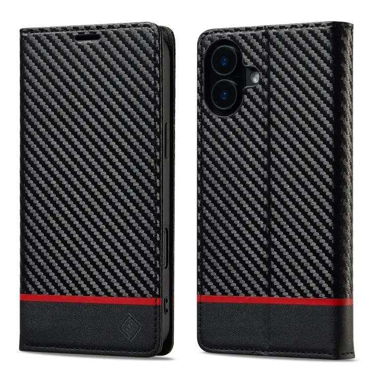 LC.IMEEKE Carbon Fiber Leather Phone Case LC.IMEEKE
