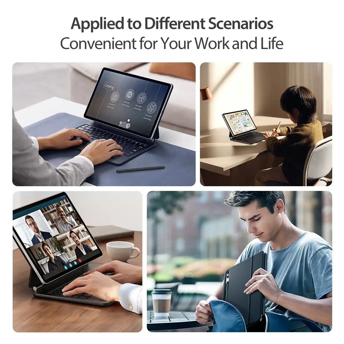 MK Series Keyboard with Protective Case for Samsung Tab S10 FE / S9 / S9 FE / S8 / S7 Samsung