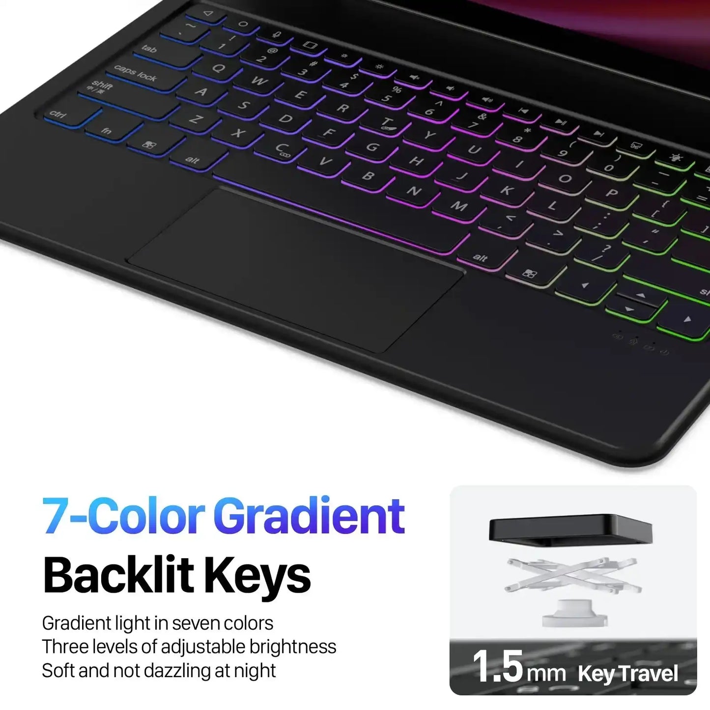 MK Series Keyboard with Protective Case for Samsung Tab S10 FE / S9 / S9 FE / S8 / S7 Samsung