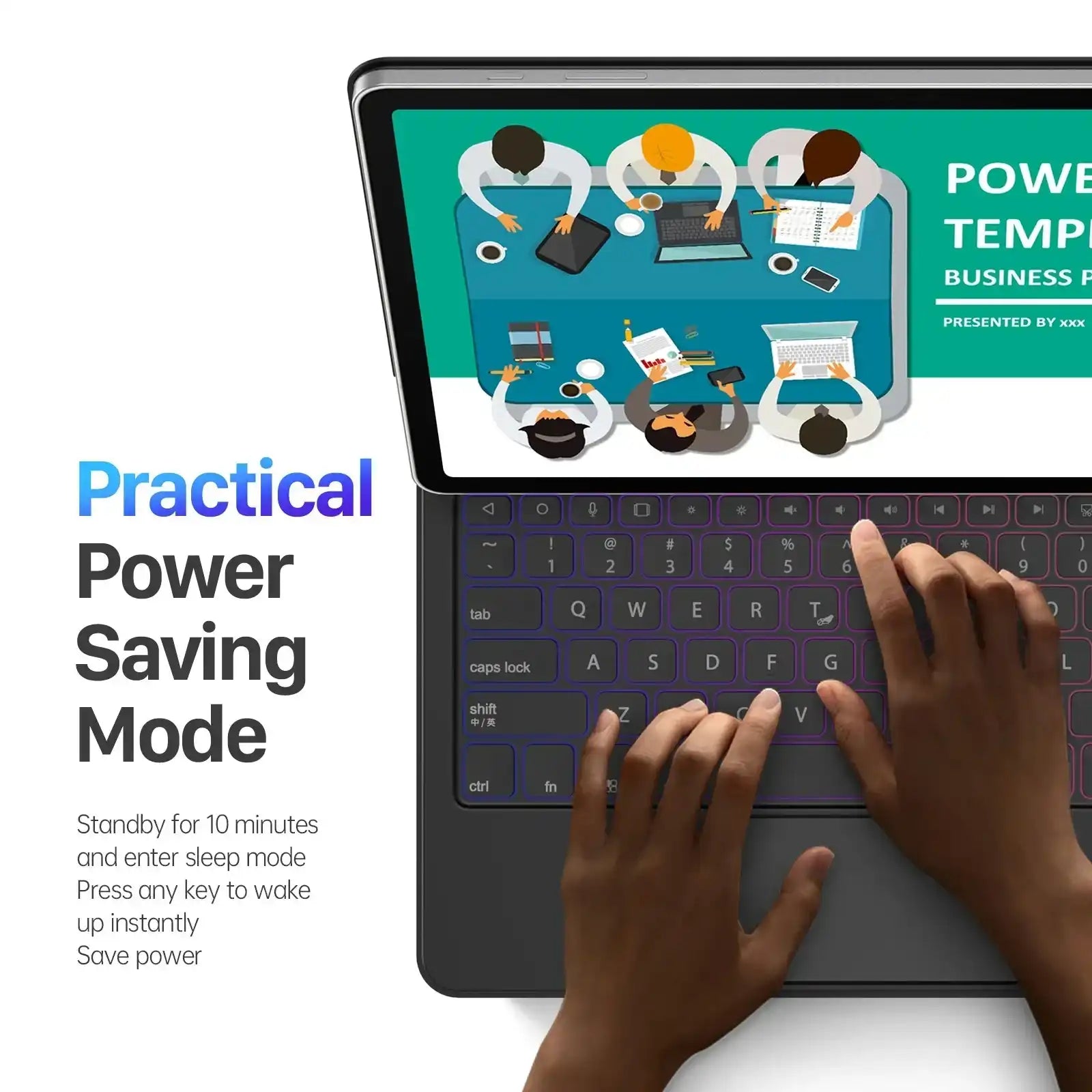 MK Series Keyboard with Protective Case for Samsung Tab S10 FE / S9 / S9 FE / S8 / S7 Samsung