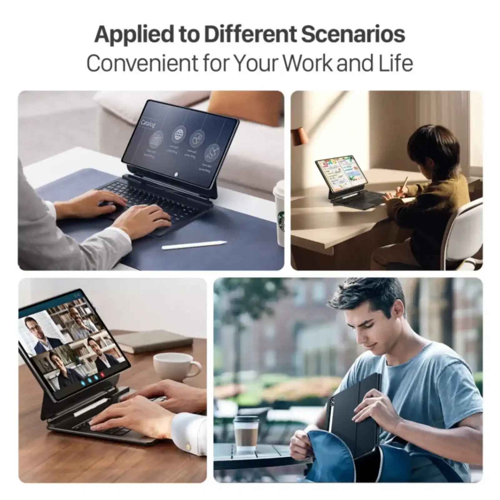 MK Series Keyboard with Protective Case for Samsung Tab S10 Ultra / S9 Ultra / S8 Ultra