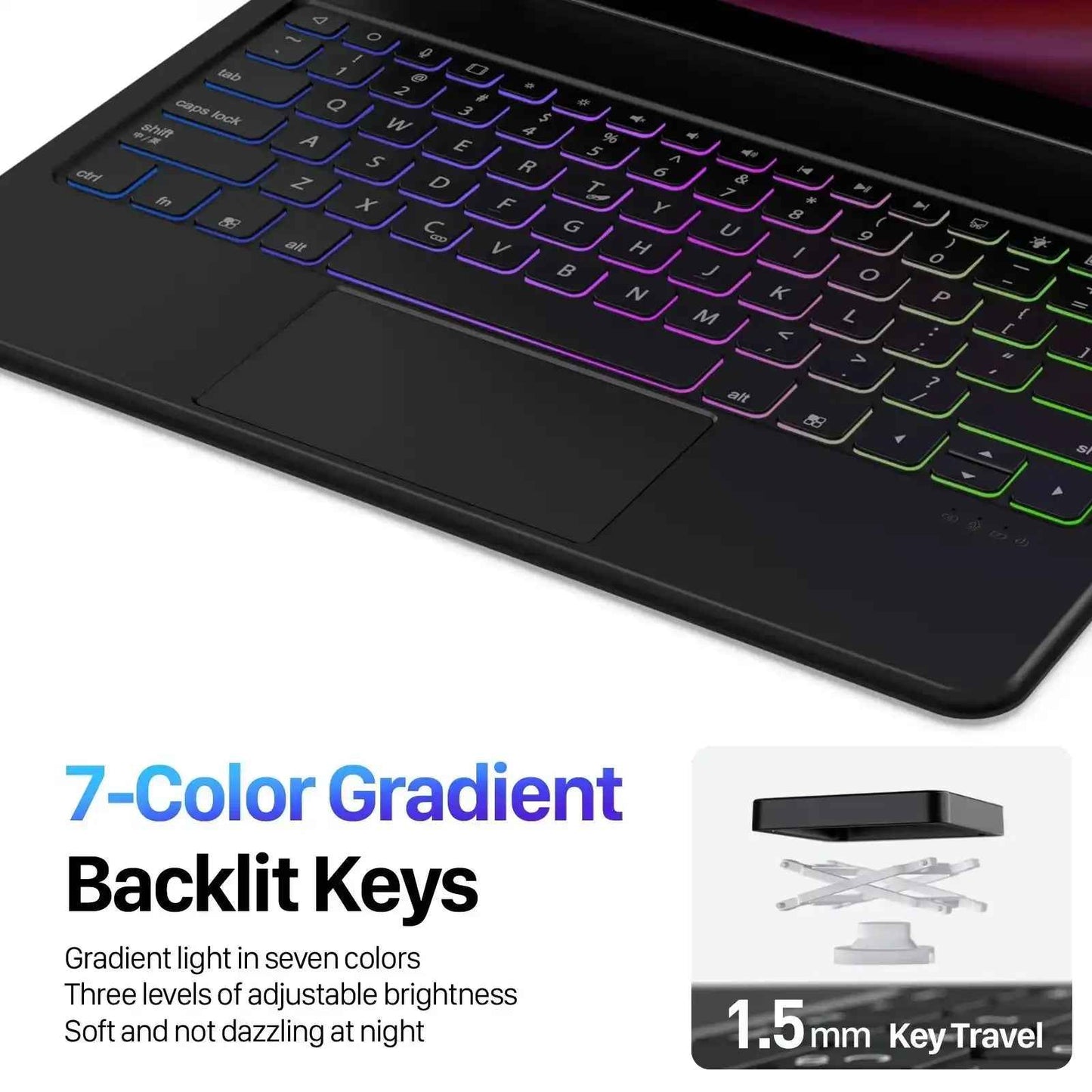 MK Series Keyboard with Protective Case for Samsung Tab S9 Plus / S8 Plus / S7 Plus