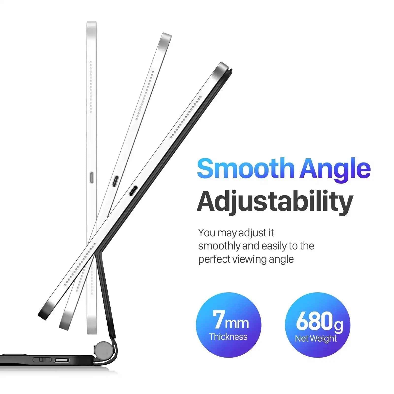 MK Series Keyboard with Protective Case for iPad Air 11(2024/2025)/iPad Air 4/5/iPad Pro 11(2018/2020/2021/2022)