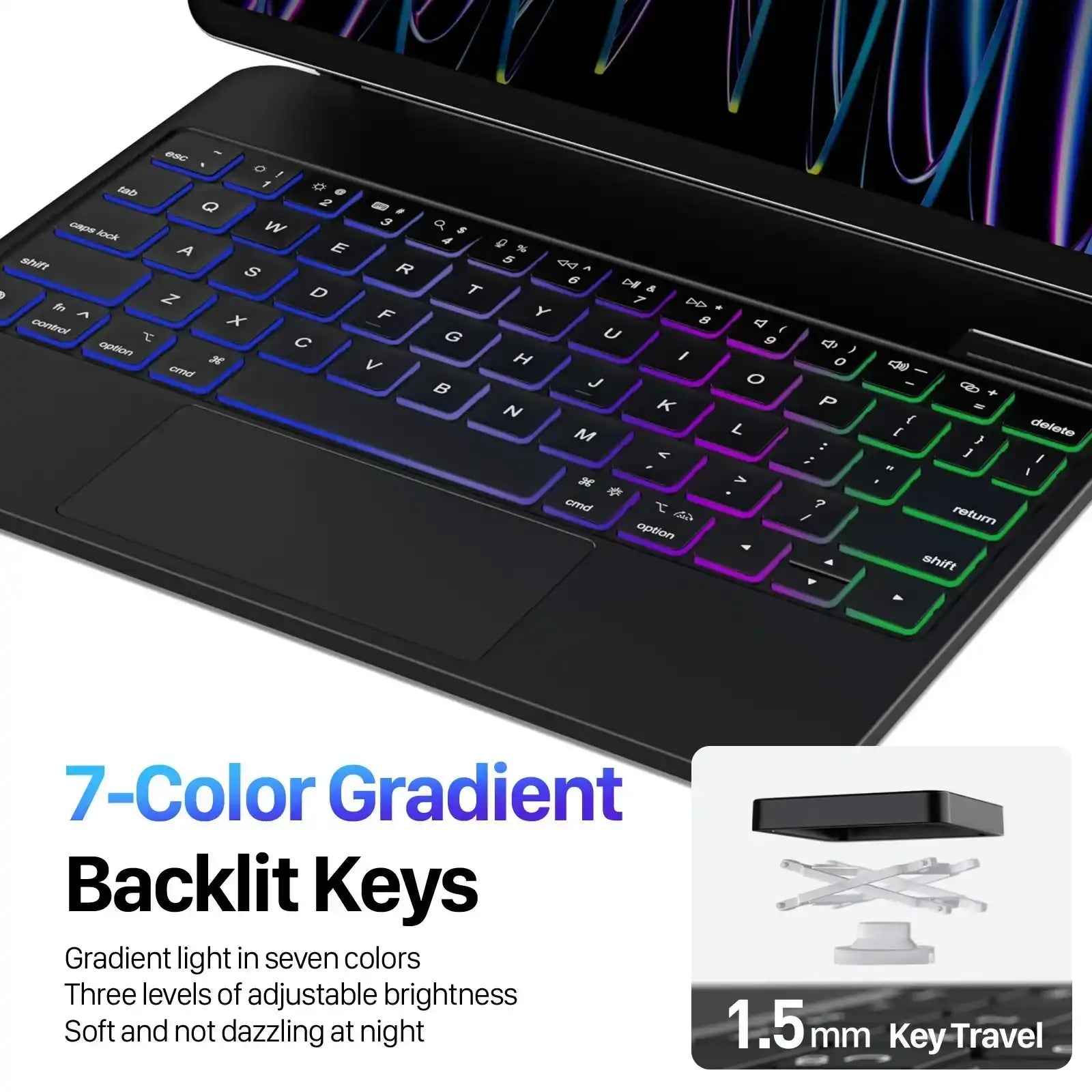 MK Series Keyboard with Protective Case for iPad Air 11(2024/2025)/iPad Air 4/5/iPad Pro 11(2018/2020/2021/2022)