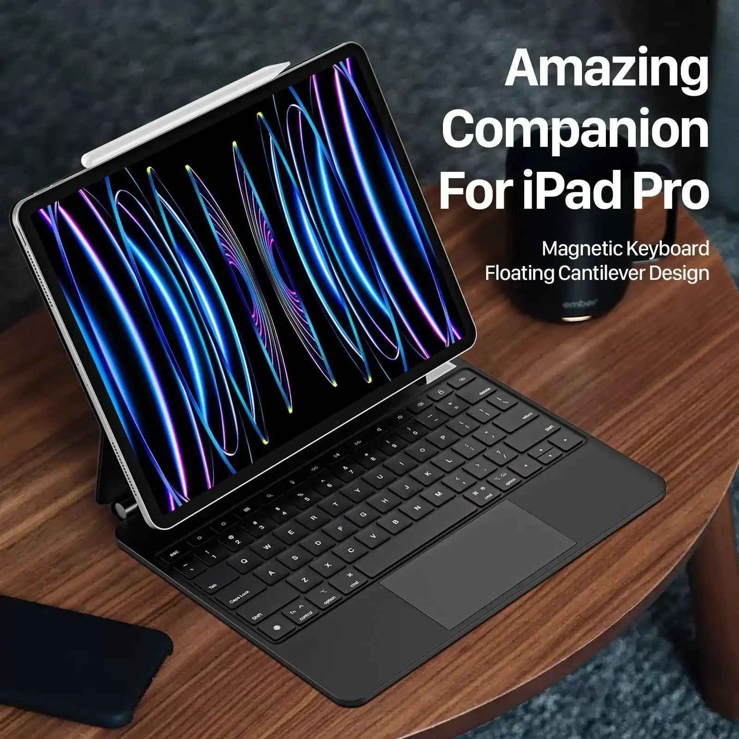 MK Series Keyboard with Protective Case for iPad Air 13 (2024/2025)/iPad Pro 12.9(2018/2020/2021/2022)