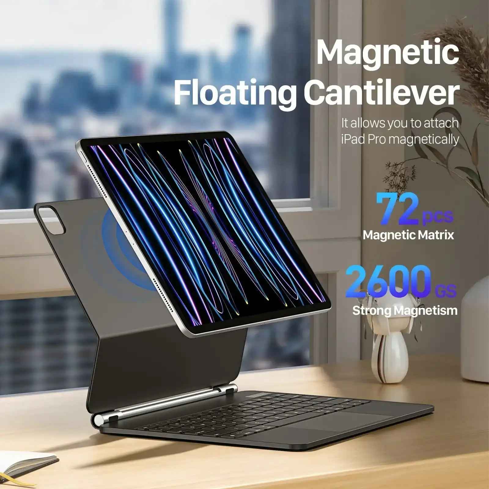 MK Series Keyboard with Protective Case for iPad Air 13 (2024/2025)/iPad Pro 12.9(2018/2020/2021/2022)