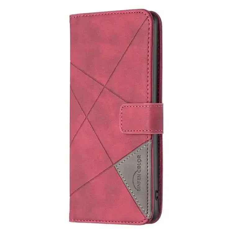 Magnetic Buckle Rhombus Texture Leather Phone Case MyMobile