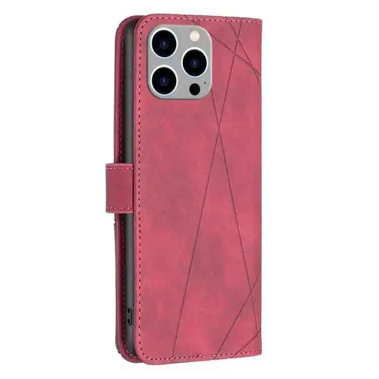 Magnetic Buckle Rhombus Texture Leather Phone Case MyMobile