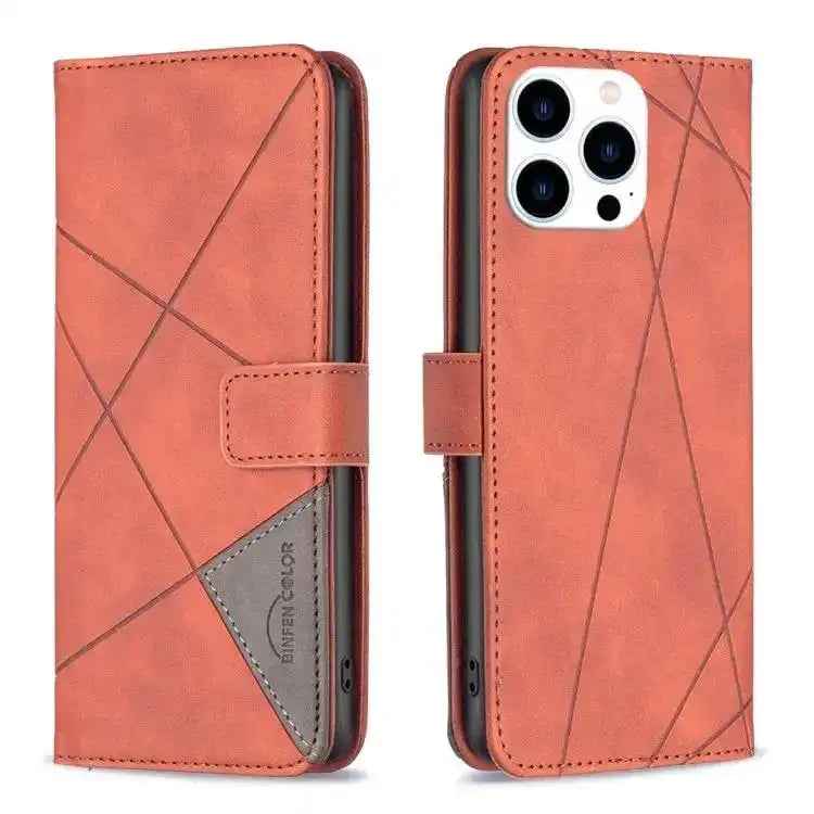 Magnetic Buckle Rhombus Texture Leather Phone Case MyMobile