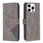 Magnetic Buckle Rhombus Texture Leather Phone Case MyMobile