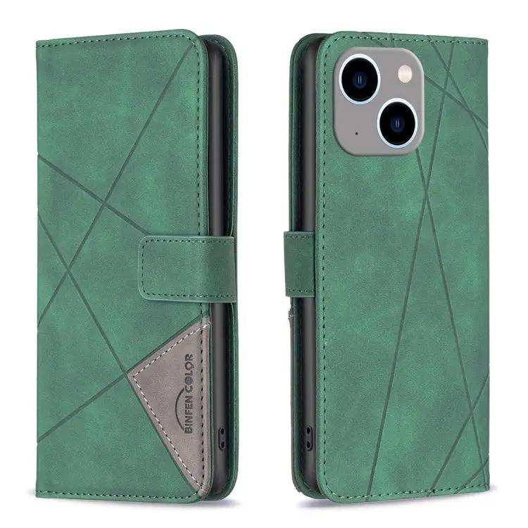 Magnetic Buckle Rhombus Texture Leather Phone Case MyMobile