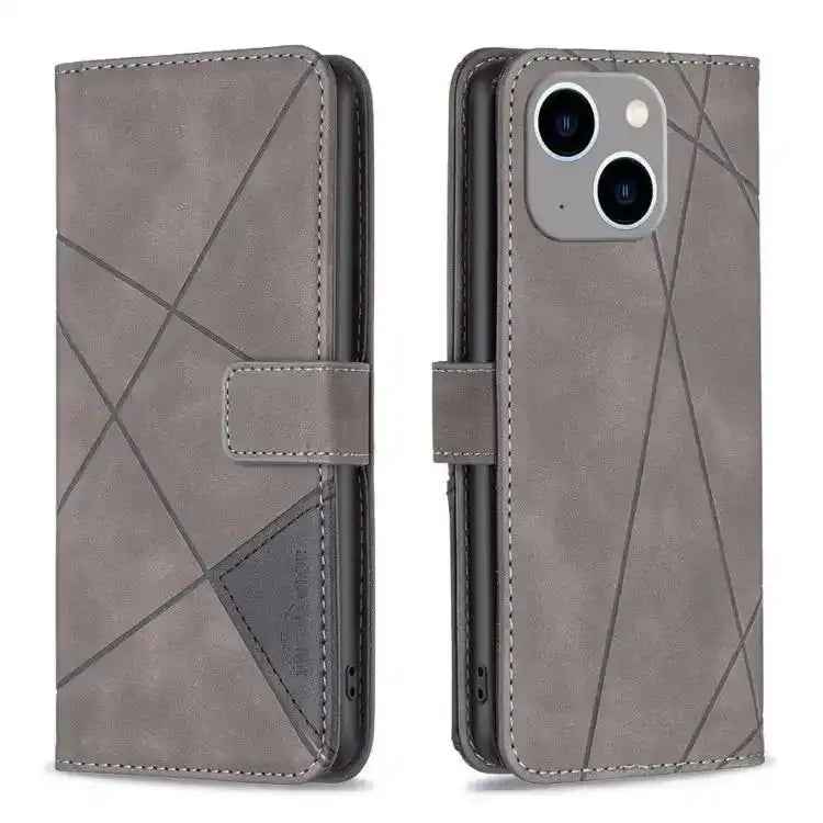 Magnetic Buckle Rhombus Texture Leather Phone Case MyMobile