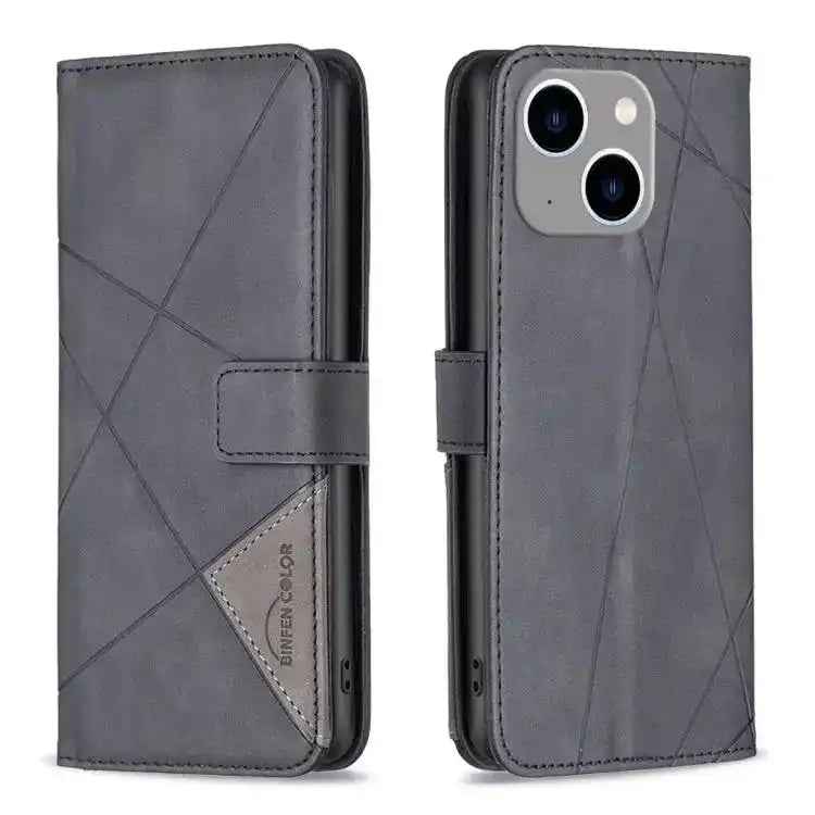 Magnetic Buckle Rhombus Texture Leather Phone Case MyMobile