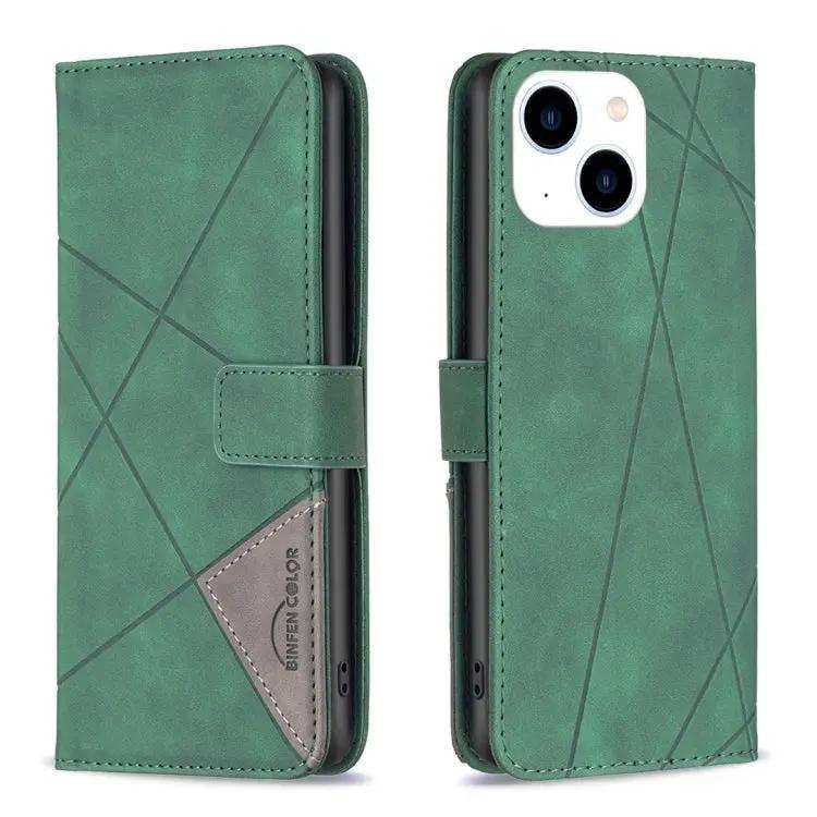 Magnetic Buckle Rhombus Texture Leather Phone Case MyMobile