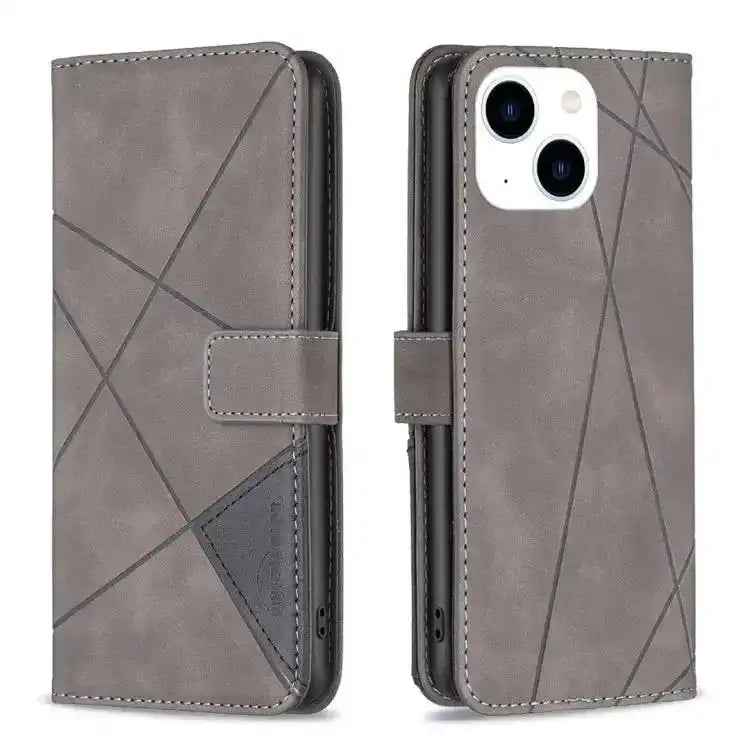 Magnetic Buckle Rhombus Texture Leather Phone Case MyMobile
