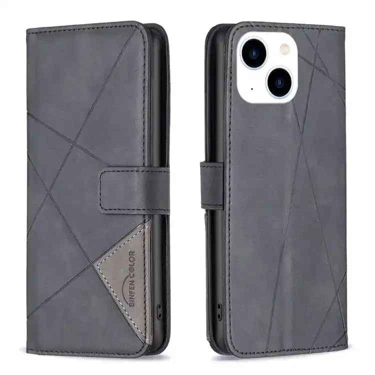 Magnetic Buckle Rhombus Texture Leather Phone Case MyMobile