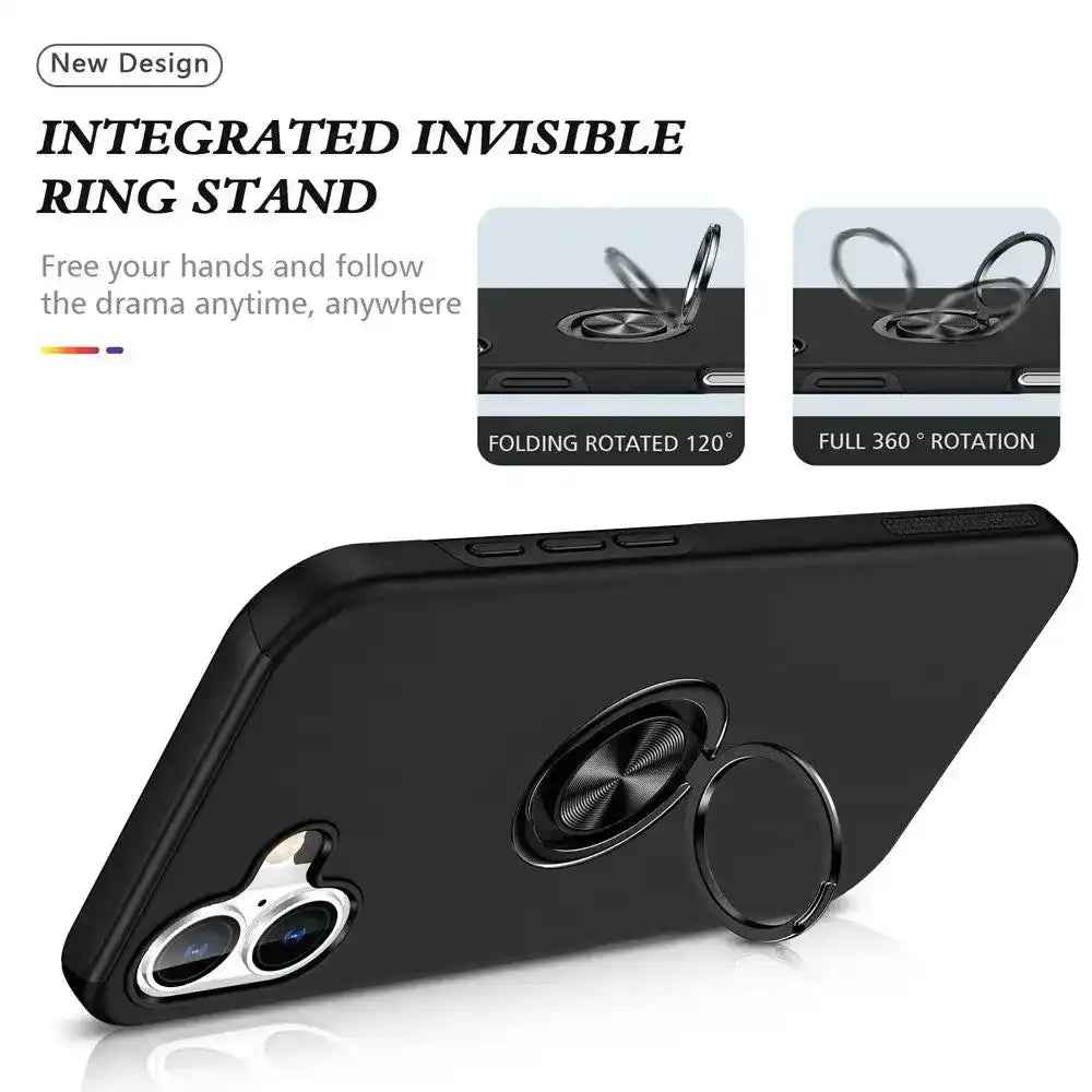 Magnetic Ring Holder Shockproof Case Cover for iPhone 17 Redefine