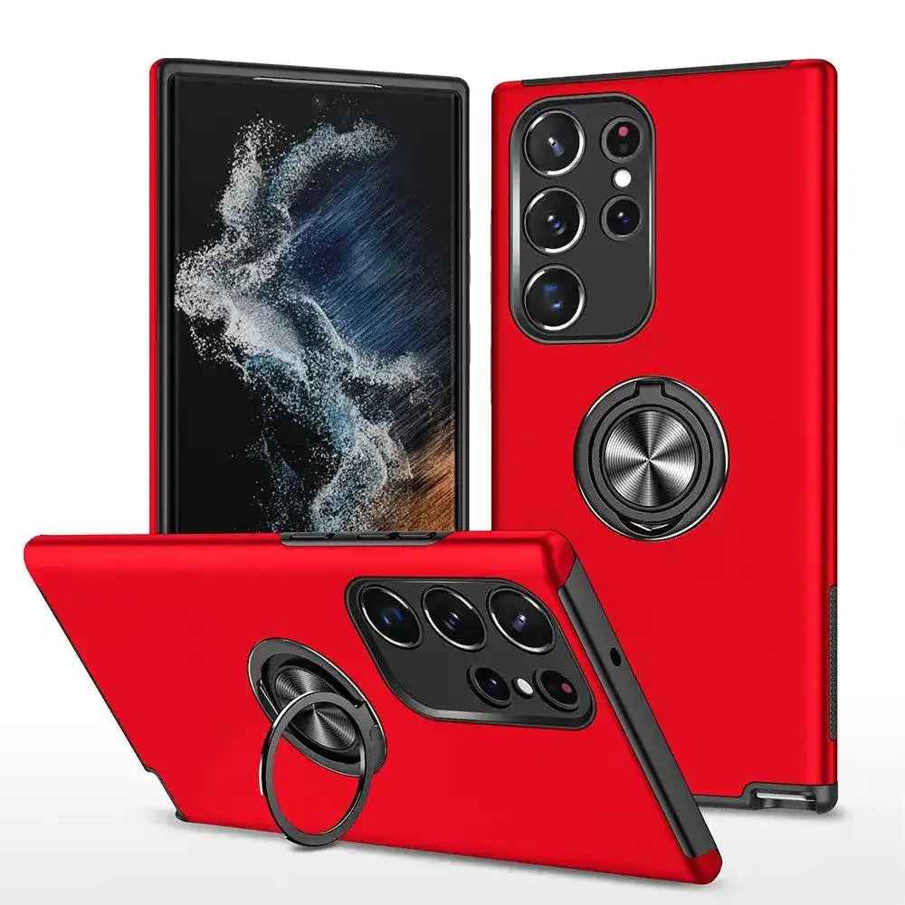 Magnetic Ring Holder Shockproof Cover Case for Samsung Galaxy S25 Ultra