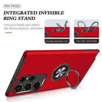 Magnetic Ring Holder Shockproof Cover Case for Samsung Galaxy S25 Ultra