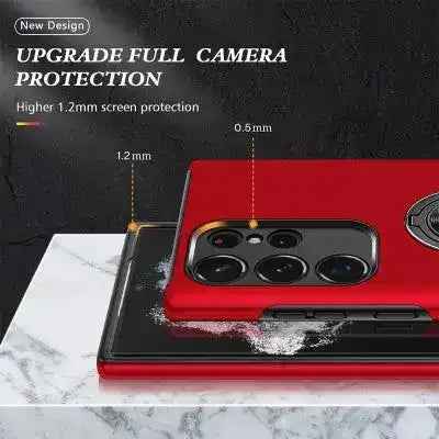 Magnetic Ring Holder Shockproof Cover Case for Samsung Galaxy S25 Ultra