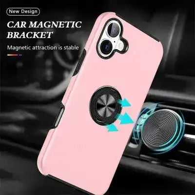 Magnetic Ring Holder Shockproof Cover Case for iPhone 16 Magnetic Ring