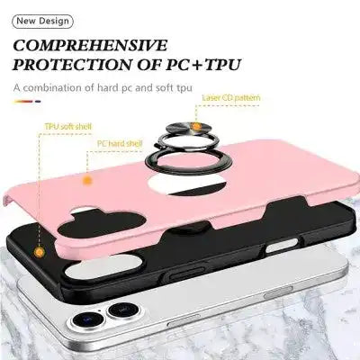 Magnetic Ring Holder Shockproof Cover Case for iPhone 16 Magnetic Ring