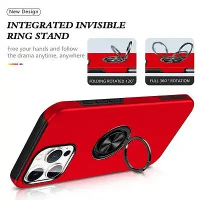 Magnetic Ring Holder Shockproof Cover Case for iPhone 16 Pro Max Shockproof